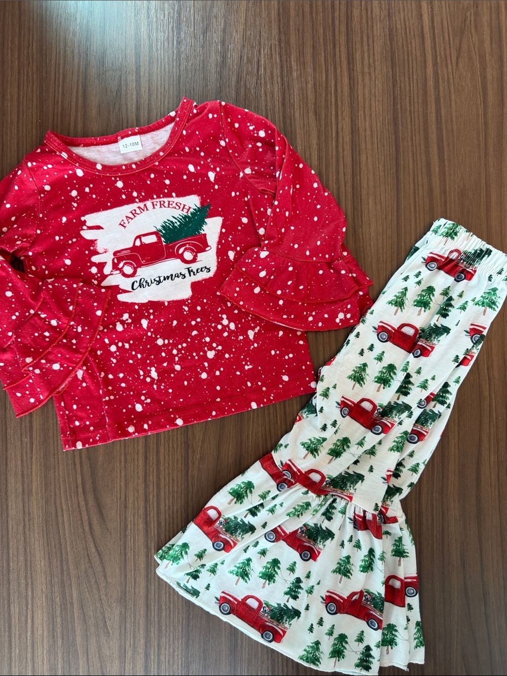 Kids Christmas Set - Red Truck Print